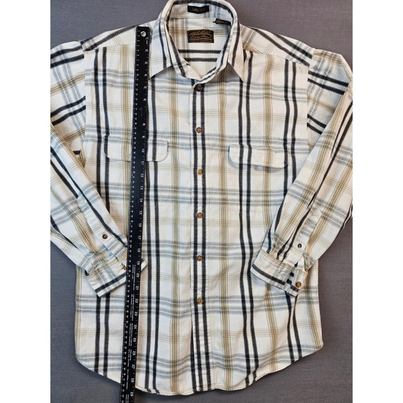 Eddie Bauer Men's Plaid Flannel Shirt Long Sleeve Button Up Outdoor Size Medium - Picture 2 of 8